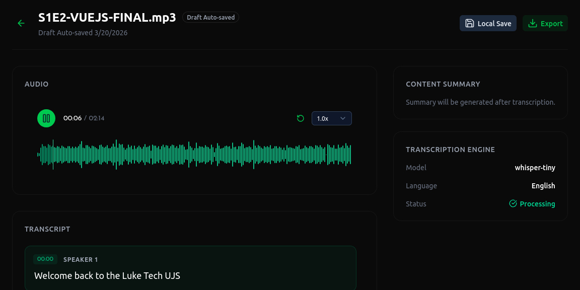 MagicSync free AI powered audio transcription tool