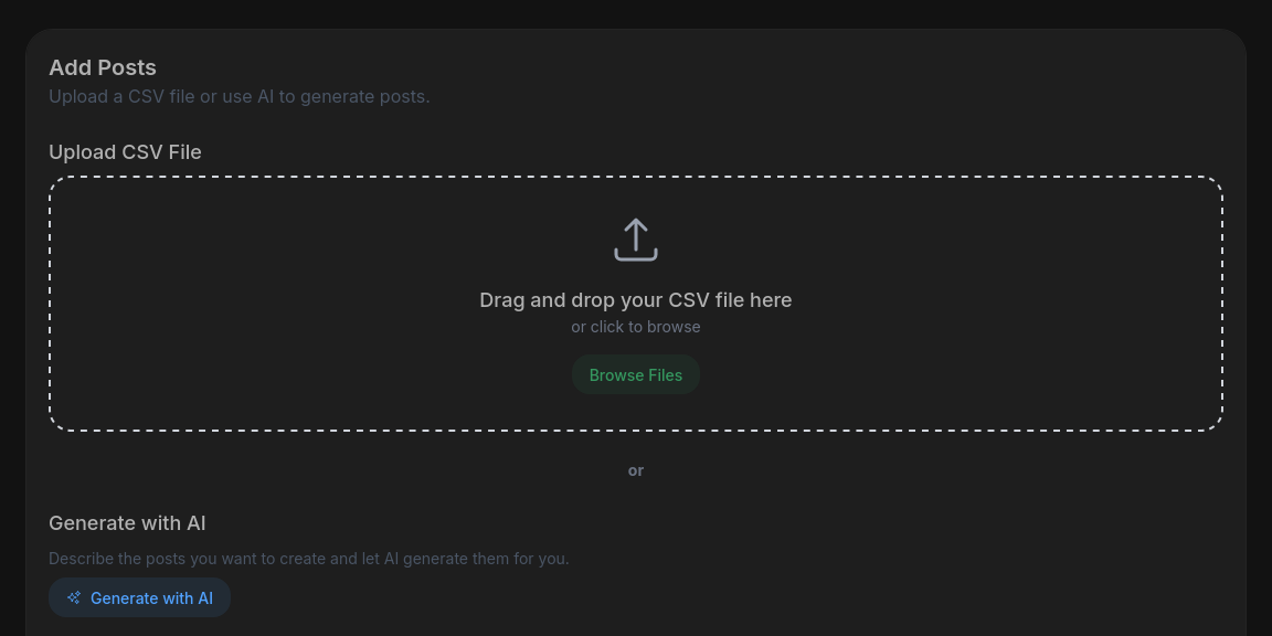 MagicSync bulk import and bulk create social media posts