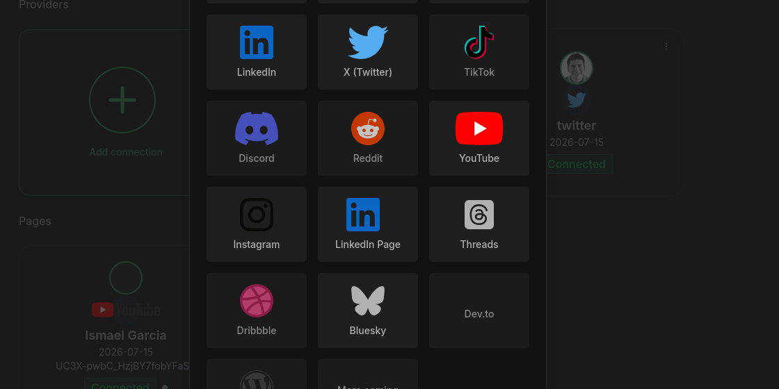 MagicSync grouped social media accounts by business