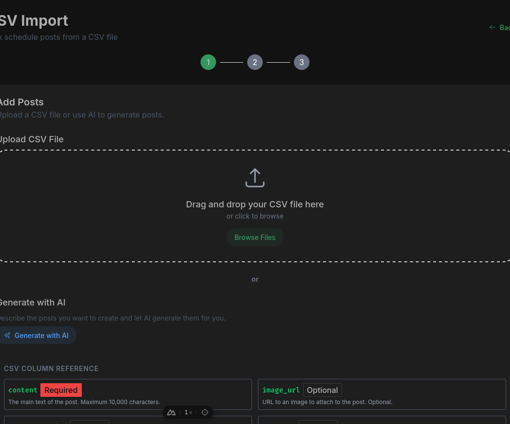 Bulk Import and Bulk Create Social Media Posts with AI